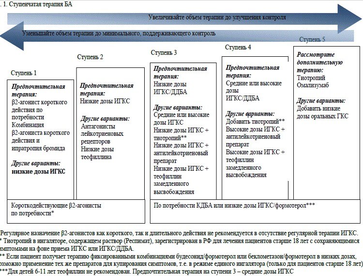 Ступенчатая терапия бронхиальной астмы презентация